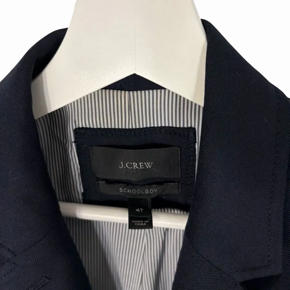 J. crew Schoolboy Blazer 4T Navy Blue Preppy Fall Jacket Academia Gold Buttons